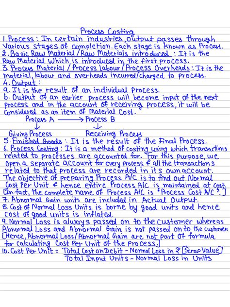 Image result for Process Costing Notes