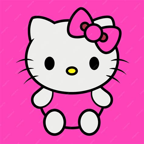 Hello kitty vector illustration kawaii | Premium AI-generated vector