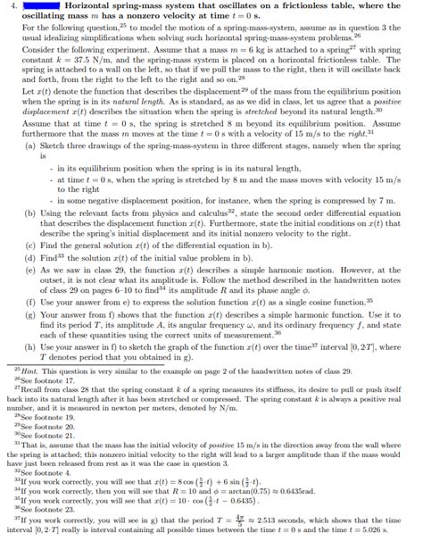 Oscillating Spring with Mass Problem 的图像结果