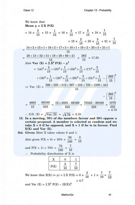 Image result for Maths Chapter 13 Class 12th Exercise 13.2