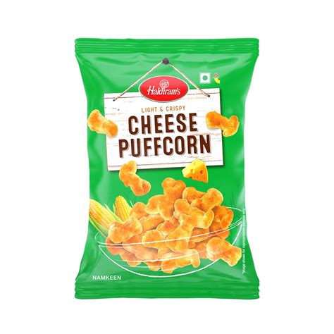 Haldiram’s Puffcorn Cheese Flavour, 90g | Light, Cheesy & Crunchy Corn ...