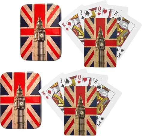 Souvenirs 2 x Union Jack Playing Cards – London British Flag UJ Playing ...