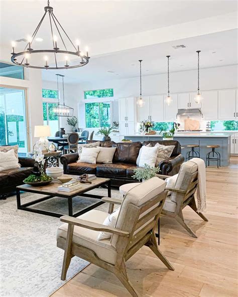 Open Concept Kitchen and Living Room with Light Wood Floors - Soul & Lane
