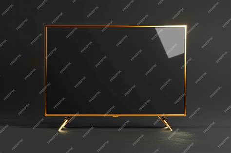 Golden 3D 4K symbol and black tv screen isolated | Premium AI-generated ...