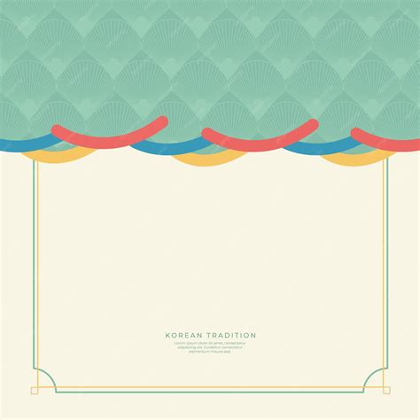Korean tradition background | Premium Vector