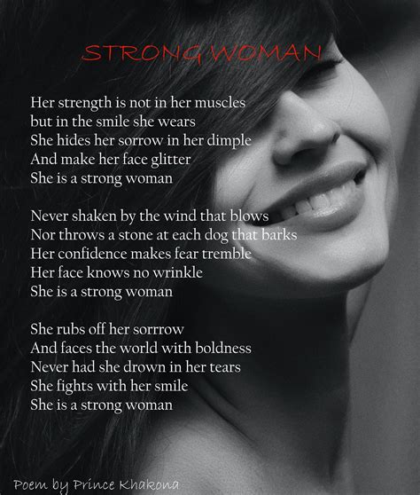 STRONG WOMAN This poem was composed to motivate a female friend who was ...