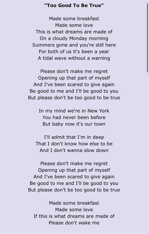 Too Good to Be True lyrics! : r/KaceyMusgraves
