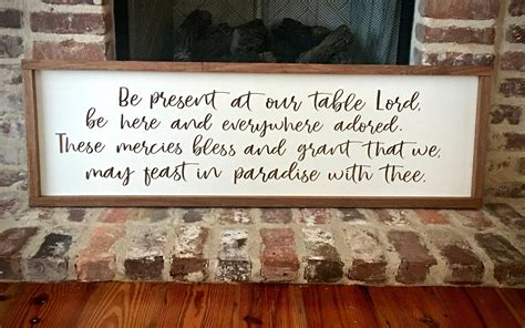 Be Present at Our Table Lord - Farmhouse Sign | Come to the table sign ...
