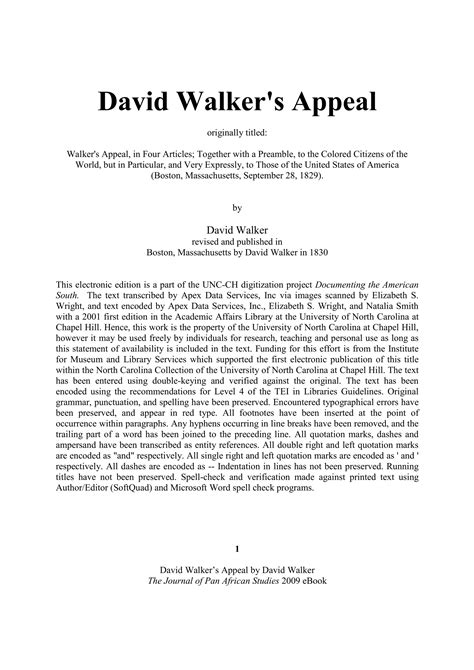 David Walker's Appeal | PDF