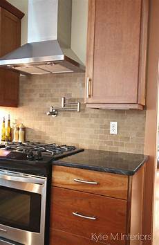 Granite Countertop Tile Backsplash by Cherry Cabinets Travertine Tile Backsplash Black Granite Countertop Tile Backsplash