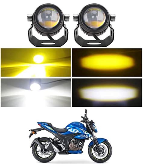 MATIES Twin Mini LED Driving Fog Lights,Amber and White Projector High ...