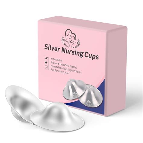 Amazon.com : BiYiEC Silver Nursing Cups - Nipple Shields for Nursing ...