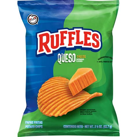 Ruffles Potato Chips Queso Cheese Flavored