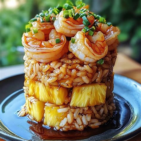Teriyaki Shrimp and Pineapple Rice Stack – Flavor-Packed & Easy! - EasyYums