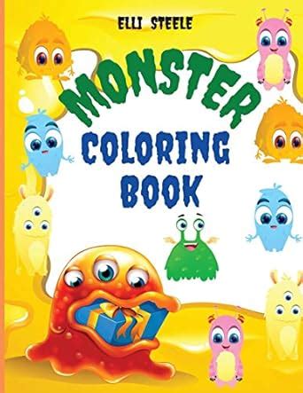 Monster Coloring Book: Awesome and Funny Big Printed Designs Monsters ...