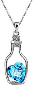 impression Impression Blue Bottle Silver Crystal Alloy Pendant 18K ...