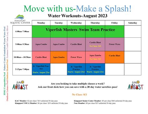 Water Aerobics Classes - Kingsport Aquatic Center