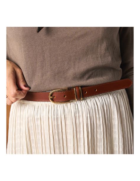 Women's Leather Belt with Triple Loop