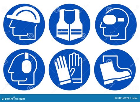 Safety Signs - Must Be Worn Symbols, Wear Hearing Protection, Wear ...