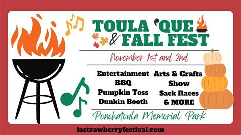 Toula Que & Fall Fest, Ponchatoula Memorial Park, 1 November to 2 ...