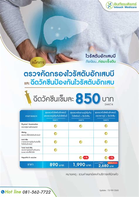 วัคซีนป้องกันไวรัสตับอักเสบบี โรคร้ายแรงที่ส่งผลต่อตับ - intouchmedicare