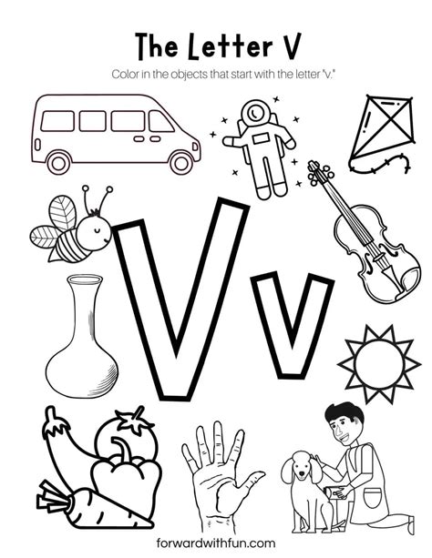 Free Letter V Worksheets- Phonics + Writing - Forward With Fun | Letter ...