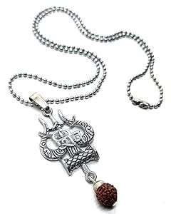 Buy Dynamic Retail Global Shiva Mahakal Locket Pendant Necklace Chain ...