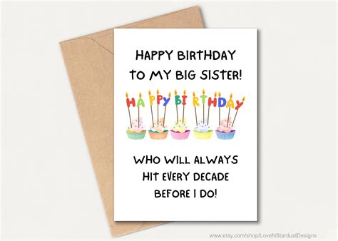 Big Sister Birthday Funny