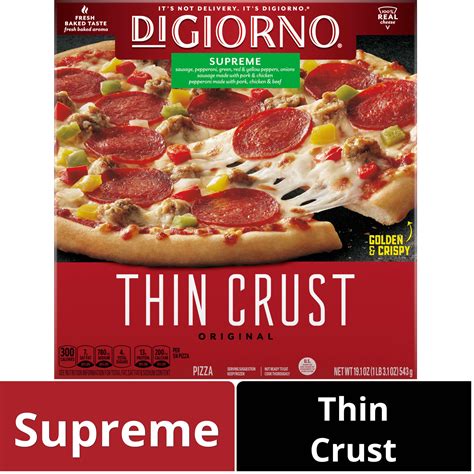 DiGiorno Supreme, Thin Crust Pizza, 19.1 oz (Frozen) - Walmart.com