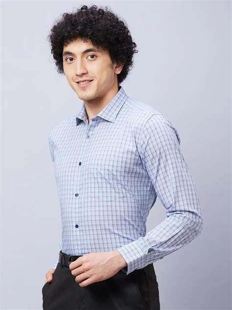 Park Avenue Men Grey Checks Slim Fit Cotton Shirts – MyRaymond