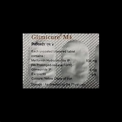 GLIMICURE M 4MG TABLET 15'S Price, Uses, Side Effects & Substitutes ...