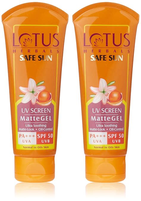 Buy Lotus Herbals Safe Sun UV Screen Matte Gel, 100g (Set of 2) Online ...