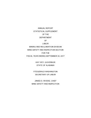 Fillable Online ANNUAL REPORT MINE SAFETY AND INSPECTION SECTION Fax ...