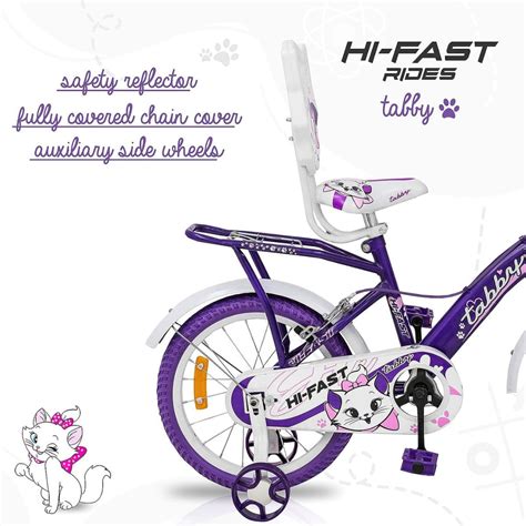 HI-FAST Tabby Kids Cycle for Boys & Girls 5 to 7 Years(16T-Semi-Assemb ...