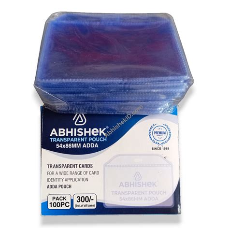 ID Card Size PVC Cover Ready Made Pouch Transparent (Horizontal ...
