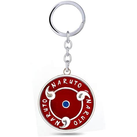 RainSound Metal Naruto Sharingan revolving Keychain Spinning Keyring ...