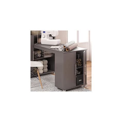 Buy SystemBuild Camberly Hobby and Craft Desk with Storage Cabinet ...