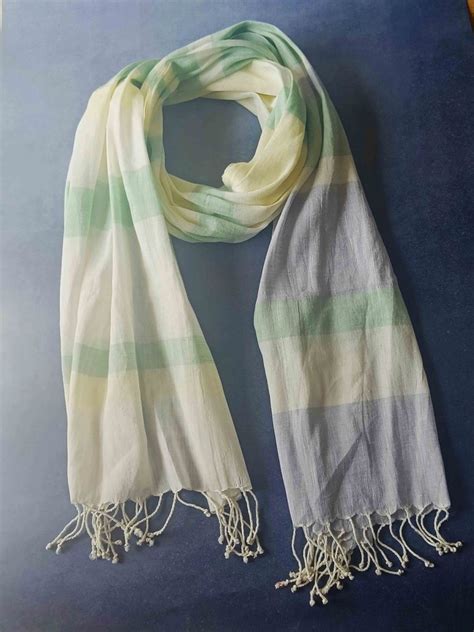 Ivory Blush Hemp Fabric Unisex Stole | Womens Scarf – Brown Living™