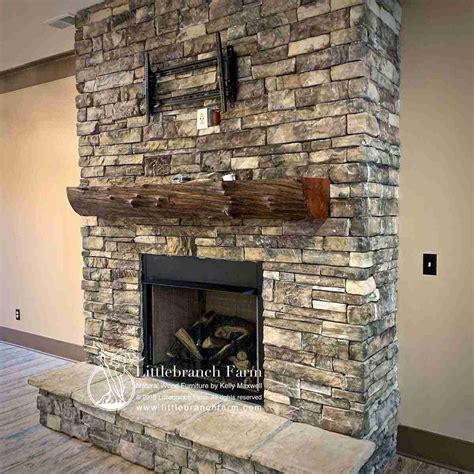 Rustic Fireplace Mantels | Fireplace mantel | Littlebranch Farm
