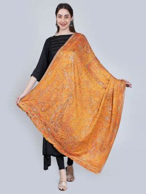 Buy Moda Chales Mustard Modal Kani Shawl (L) Online