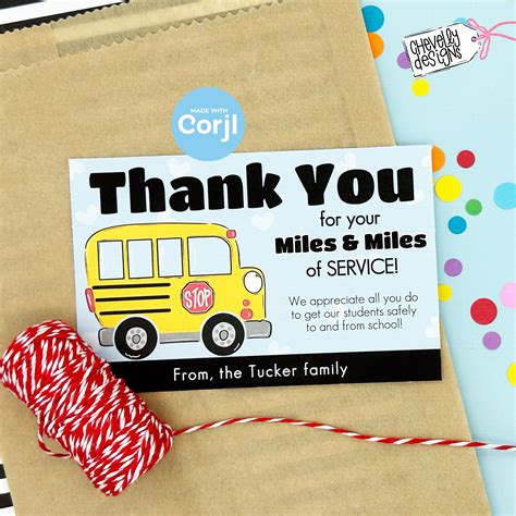 Free printable thank you cards for bus drivers, Download Free printable ...
