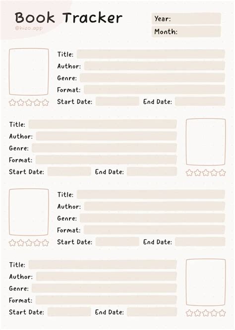 Book Tracker Template | Reading journal printable, Writing paper ...
