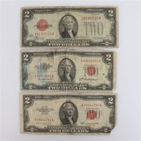 Three US $2 Notes | Property Room