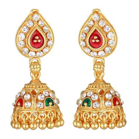 MEENAZ Traditional Temple Jewellery 18K One Gram Gold Ethnic Brass ...