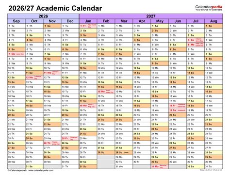 Cal Poly Academic Calendar 2026-27 - Printable Calendar