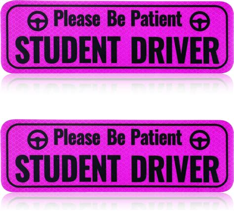 Amazon.com: 2pcs Student Driver Magnet, Please Be Patient Student ...