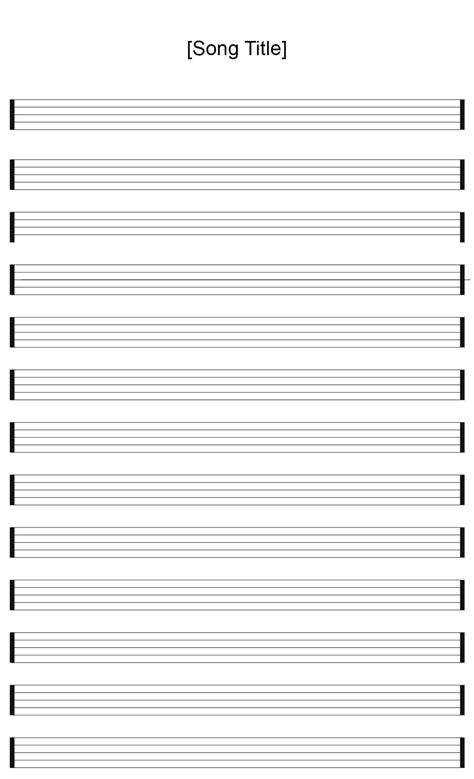 Printable Blank Music Sheets