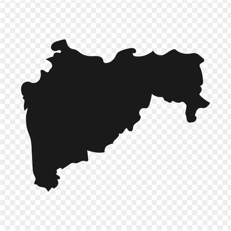 Vector illustration of maharashtra map on transparent background ...