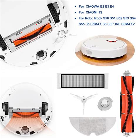 Hepa Filter Side Main Brush For Xiaomi 1s Roborock S50 S5 Max Vacuum 沸騰ブラドン