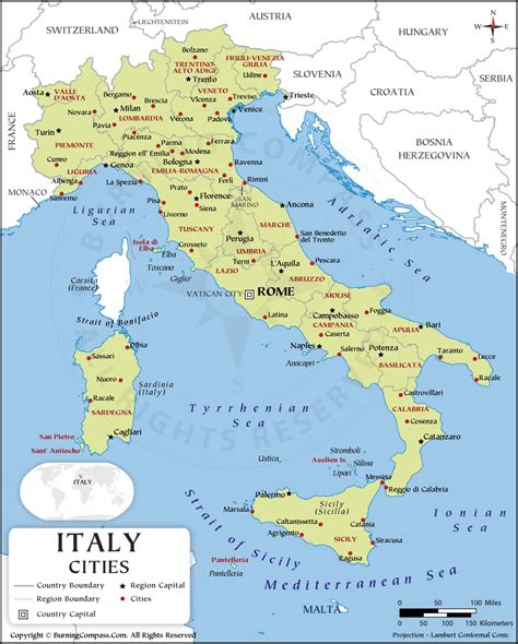 Italy Cities Map, Italy Map with Cities